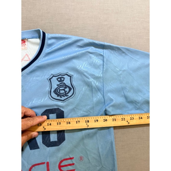 Vintage Rossi ORC Oracle Soccer Jersey Mens Large Blue Short Sleeve Adult - Picture 8 of 11
